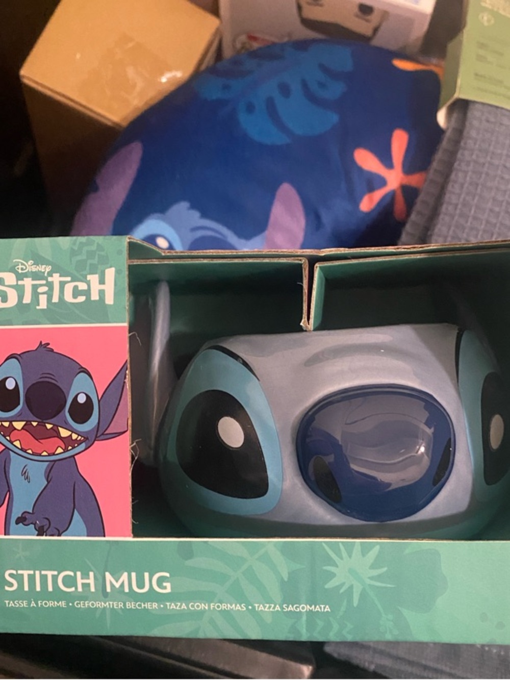 Disney Stitch Face Mug - Light Blue and Dark Blue